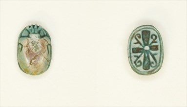 Scarab: Cross Pattern, Egypt, Second Intermediate Period, Dynasty 15 (about 1650-1550 BCE). Creator: Unknown.