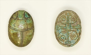 Scarab: Cross Pattern, Egypt, Second Intermediate Period, Dynasty 15 (about 1650-1550 BCE). Creator: Unknown.