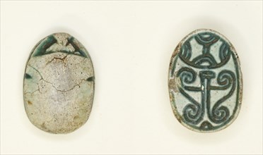 Scarab: Unlinked Scrolls and Spirals, Egypt, Second Intermediate Period, Dynasty 15 (abt 1650-1550 B Creator: Unknown.