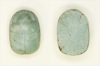 Scarab: Uninscribed, Egypt, Middle Kingdom (?), Dynasties 11-12 (about 2055-1773 BCE). Creator: Unknown.