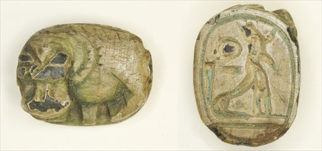 Scaraboid: Hippopotamus, Egypt, New Kingdom, Dynasties 19-20 (about 1295-1069 BCE). Creator: Unknown.