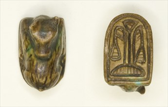 Scaraboid: Calf (?), Egypt, New Kingdom, Dynasties 18-20 (about 1550-1069 BCE). Creator: Unknown.