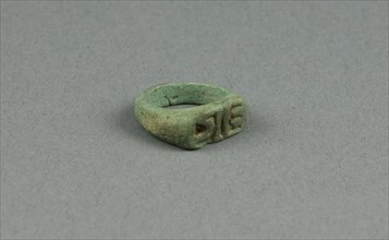 Ring with Hieroglyphs, Egypt, New Kingdom-Third Intermediate Period?, Dynasty 18-25... Creator: Unknown.