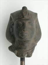 Head from Statuette of a King, Egypt, Late Period, Dynasty 26 (664-525 BCE). Creator: Unknown.