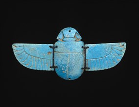 Winged Scarab Amulet, Egypt, Late Period (664-332 BCE). Creator: Unknown.