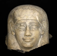 Head From a Sarcophagus, Egypt, Ptolemaic Period (332 BCE-30 BCE). Creator: Unknown.