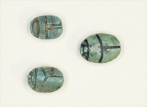 Scarabs with Inscriptions on Base, Egypt, Early Middle Kingdom-New Kingdom, Dynasties 11-20... Creator: Unknown.