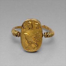 Ring Depicting Isis and Horus, Egypt, Ptolemaic Period (332-30 BCE). Creator: Unknown.