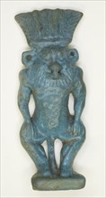 Amulet of the God Bes, Egypt, Third Intermediate Period-Late Period (about 1069-332 BCE). Creator: Unknown.