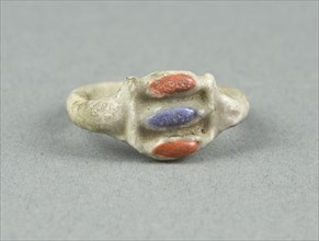 Ring with Inlaid Openwork Bezel, Egypt, New Kingdom, Dynasty 18 (about 1350 BCE). Creator: Unknown.
