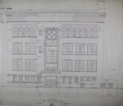 Hebrew Manual Training School, Chicago, Illinois, East Elevation, 1889/90. Creator: Adler & Sullivan.