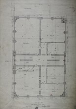 Hebrew Manual Training School, Chicago, Illinois, First Story Plan, 1889/90. Creator: Adler & Sullivan.
