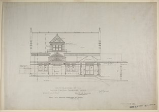 Illinois Central Railroad, Oakland Avenue Passenger Station, Chicago, Illinois, South Elevation, 188 Creator: Adler & Sullivan.