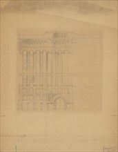 Mills Building, San Francisco, California, Design Sketch, c. 1890. Creator: Burnham and Root.