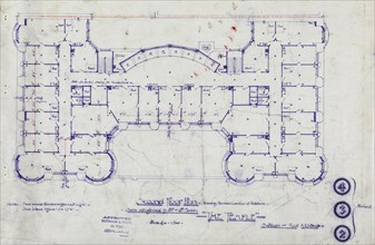 Women's Temple Building, Chicago, Illinois, Working Drawings, 1890-1891. Creator: Burnham and Root.