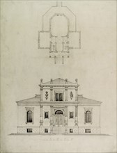 Design Projects, Pavilion Plan and Elevation, c. 1860-1870. Creator: Carl J Furst.