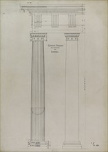 Orders of Architecture, Renaissance Doric Order from Vincenzo Scamozzi, Elevation, June 5, 1870. Creator: Carl J Furst.