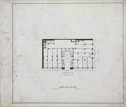 Ashland Block, Chicago, Illinois, Floor Plans, c. 1892. Creator: Daniel Burnham.