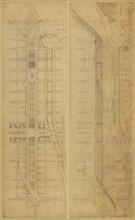 Plate 78 (2 Drawings) from The Plan of Chicago, 1909: Suggested Location and Arrangement of the... Creator: Daniel Burnham.