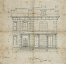 Charles R. Larrabee House, Chicago, Illinois, Front Elevation, c. 1863/64. Creator: Edward Burling.