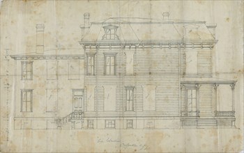 Charles R. Larrabee House, Chicago, Illinois, Side Elevation, c. 1863/64. Creator: Edward Burling.