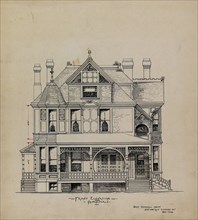 Presentation Design Drawings, Residence for Dr. Stratford, Chicago, Illinois...December 1886. Creator: George Gorball.