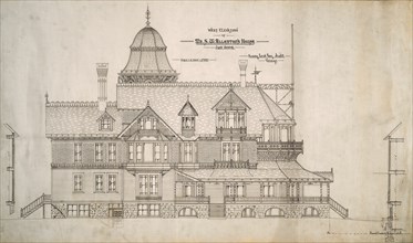 House for Mr. S.W. Allerton, Lake Geneva, Wisconsin: West Elevation, c. 1884. Creator: Henry Lord Gay.