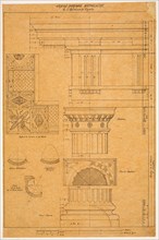 The Orders of Architecture: Student drawings after a French edition of Vignola, c. 1875. Creator: Louis Sullivan.