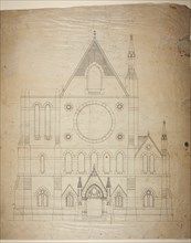 Second Presbyterian Church, Chicago, Illinois, East Elevation, 1874. Creator: Renwick & Sands.