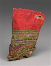 Single Shoe, China, Qing dynasty(1644-1911), c. 1860s. Creator: Unknown.