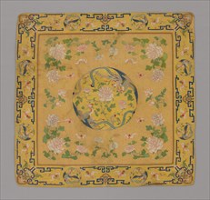 Cushion Cover, China, Qing dynasty (1644-1911), 1700/50. Creator: Unknown.