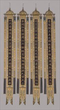 Banners (Set of Four), China, Qing dynasty (1644-1911), 1750/75. Creator: Unknown.