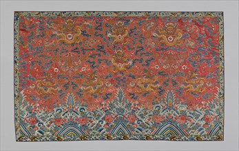 Panel (Furnishing Fabric), China, Qing Dynasty, (1644-1911), 1840/70. Creator: Unknown.