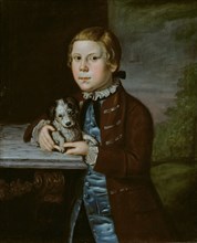Boy of Hallett Family with Dog, 1766/76. Creator: Unknown.