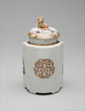 Tea Caddy with Cover, c. 1750. Creator: Unknown.