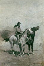 The Fire-Eater Slung His Victim Across His Pony, c. 1900. Creator: Frederic Remington.