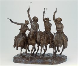 Coming Through the Rye (Over the Range), Modeled 1902, cast in bronze 1902/6. Creator: Frederic Remington.