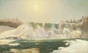 Niagara Falls in Winter, 1868. Creator: Jasper Francis Cropsey.
