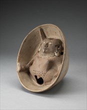 Bowl with Sculpted Female Figure with Splayed Legs in Interior, 100 B.C./A.D. 500. Creator: Unknown.