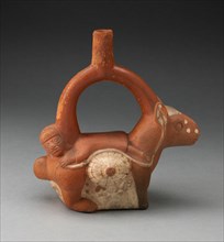 Stirrup Spout Vessel in the Form of a Woman Laying on the Back of a Llama, 100 B.C./A.D. 500. Creator: Unknown.