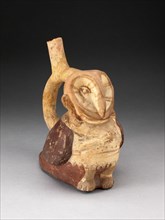 Handle Spout Vessel in the Form of an Anthropomorphic Owl with Clasped Hands, 100 B.C./A.D. 500. Creator: Unknown.