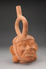 Portrait Vessel of a Figure with Grimacing Face, 100 B.C./A.D. 500. Creator: Unknown.