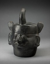 Portrait Vessel in the Form of a Ruler Wearing a Feline Headdress, 100 B.C./A.D. 500. Creator: Unknown.