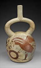 Stirrup Spout Vessel with Fineline Image of a Warrior Bird, 100 B.C./A.D. 500. Creator: Unknown.