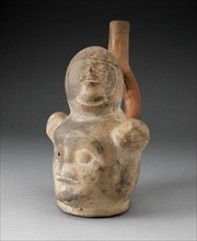 Handle Spout Vessel in the Form of Composite Human Heads with Physical Deformaties, 100 BC/AD500. Creator: Unknown.
