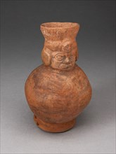 Small Jar in the Form of an Abstract Figure with Modeled Head, 100 B.C./A.D. 500. Creator: Unknown.