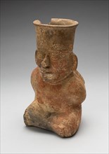 Jar in the Form of a Captive with Modeled Head, Rope Encircling Neck, and Tied Hands, 100 BC/AD 500. Creator: Unknown.