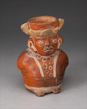 Jar in the Form of a Figure with Modeled Head and Painted Tunic, 100 B.C./A.D. 500. Creator: Unknown.