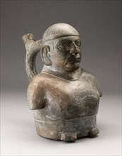 Portrait Vessel of Man with Arms that End at Elbows, 100 B.C./A.D. 500. Creator: Unknown.