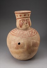 Jar in the Form of an Abstract Figure with Modeled Head and Wide Collar, 100 B.C./A.D. 500. Creator: Unknown.